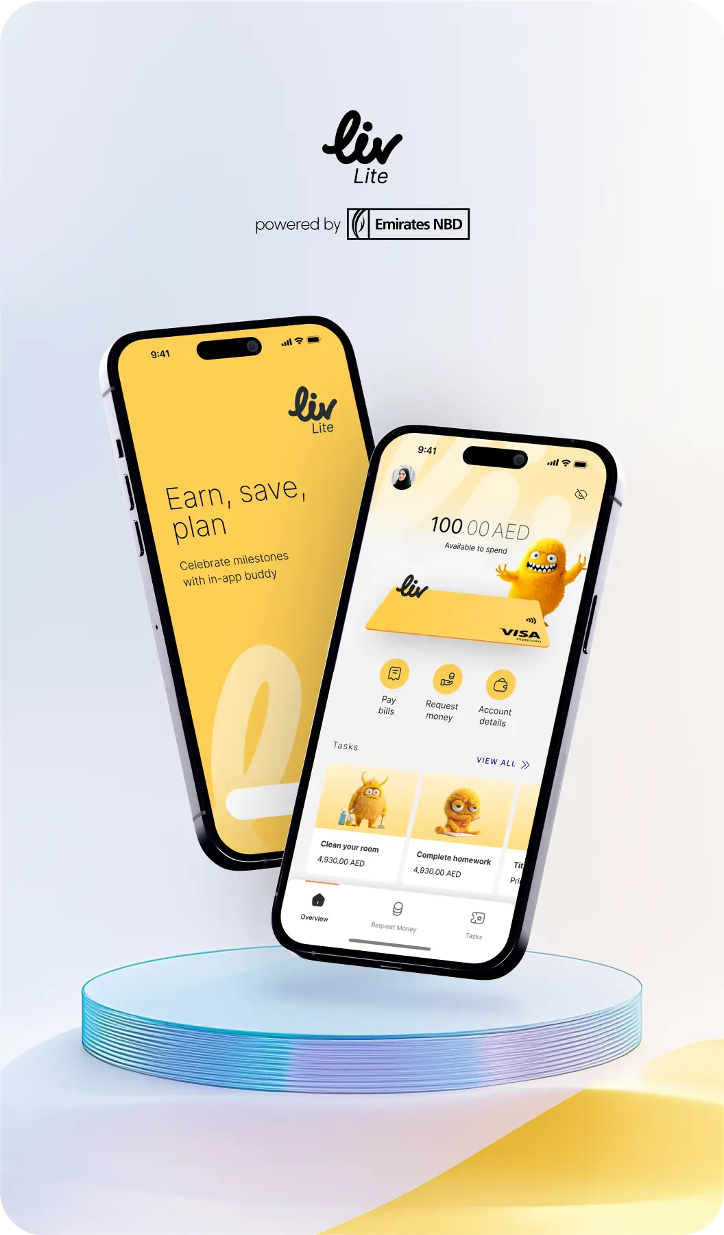Liv Lite banking for kids app UX/UI design