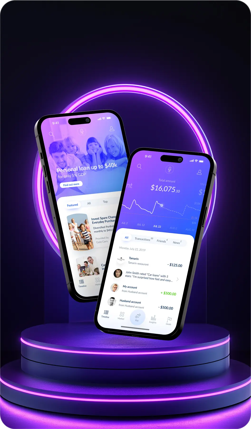 Challenger banking app UX/UI design