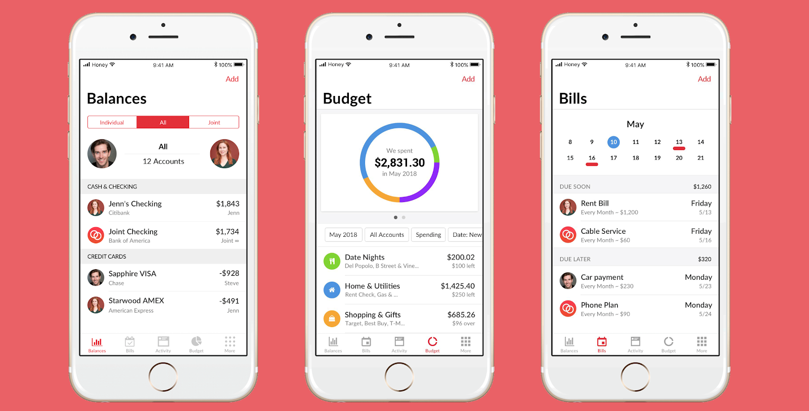 Financial UX Design Saving People's Lives honeydew app personal budgeting management ux design
