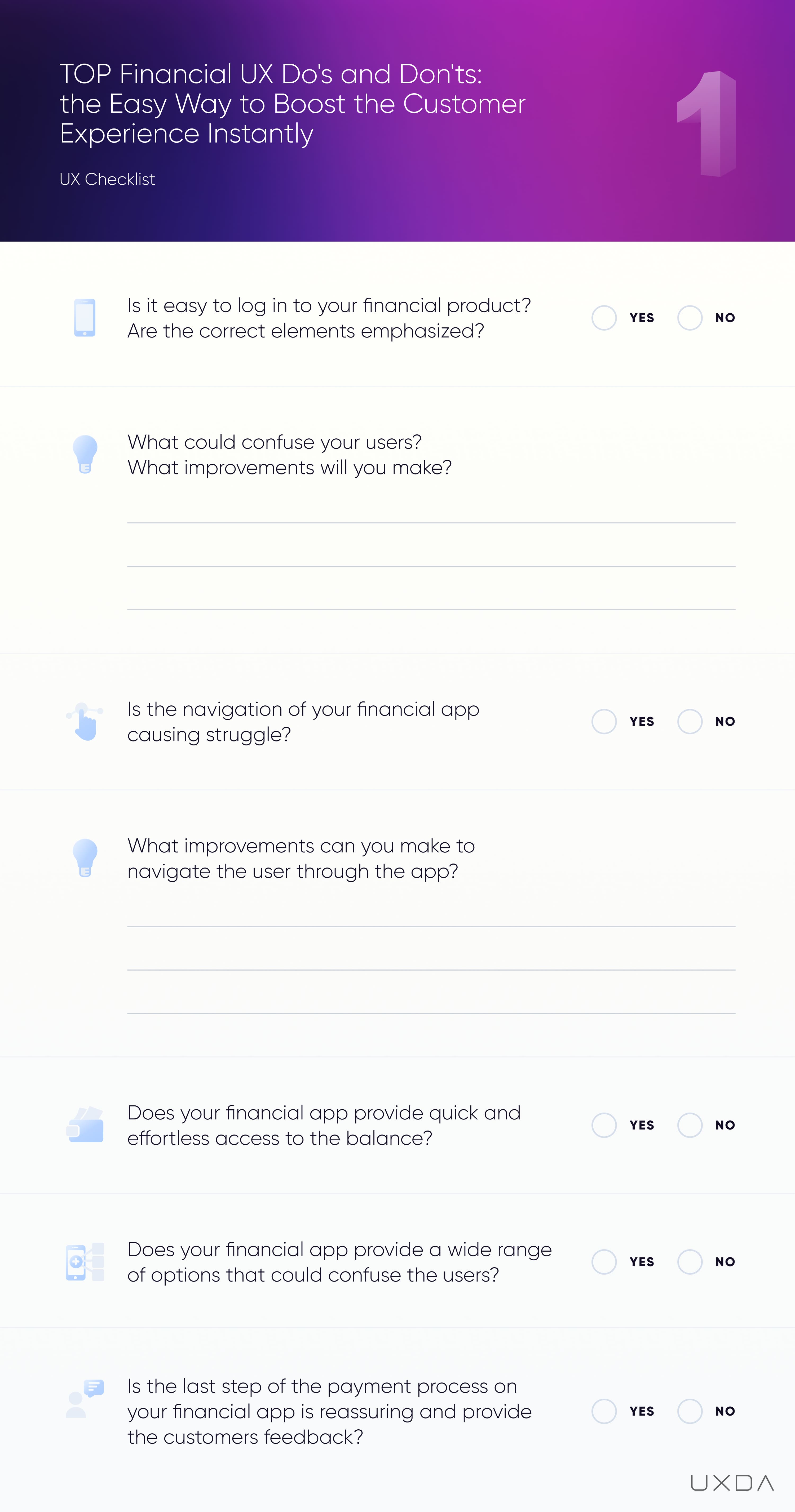 Fintech App Design for for Best Fintech UI and UX - UX Checklist Financial Do's Don'ts 1