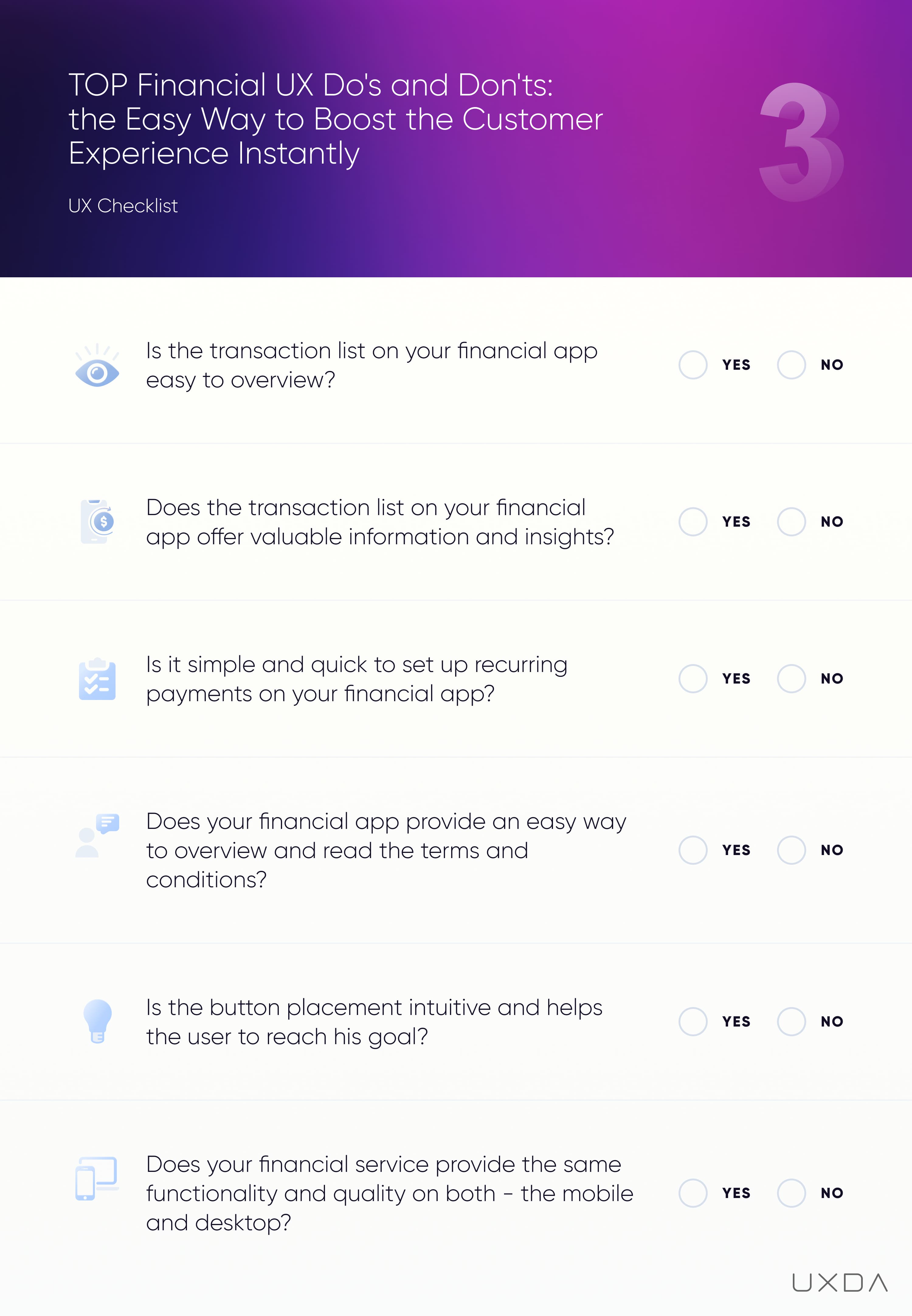 Fintech App Design for for Best Fintech UI and UX - UX Checklist Financial Do's Don'ts Solutions