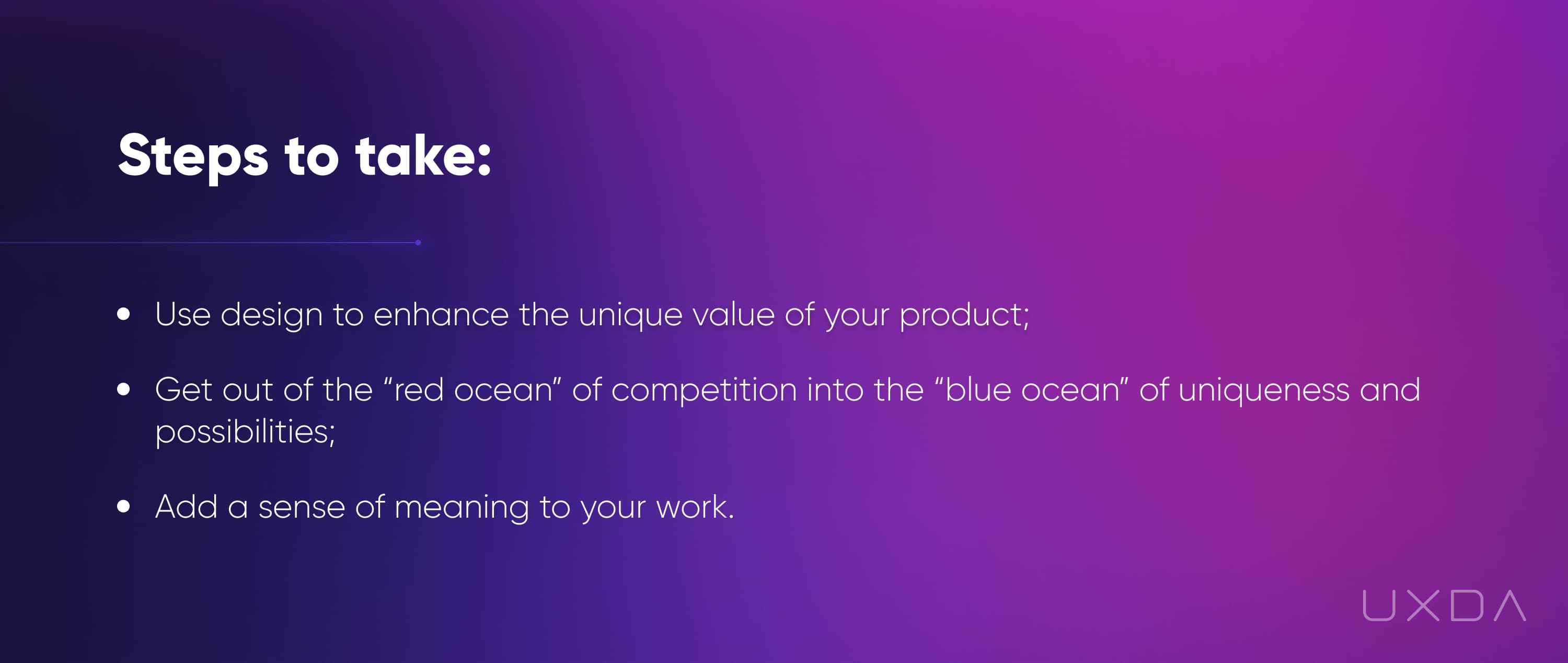 Financial UX Methodology Design Pyramid Product steps to take red ocean