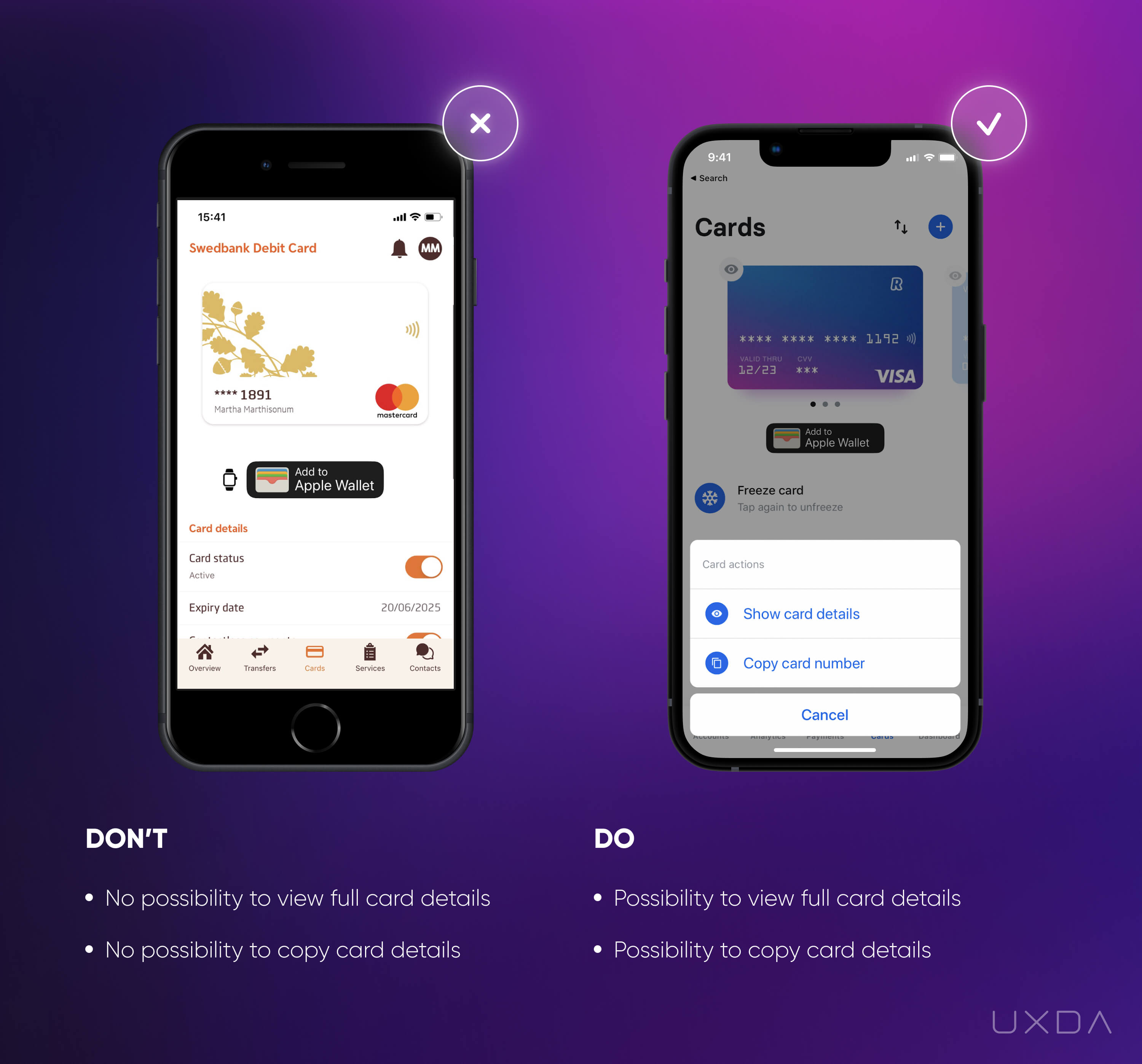 Fintech UI Design  Improve Mobile Banking Usability - Card Details Revolut 