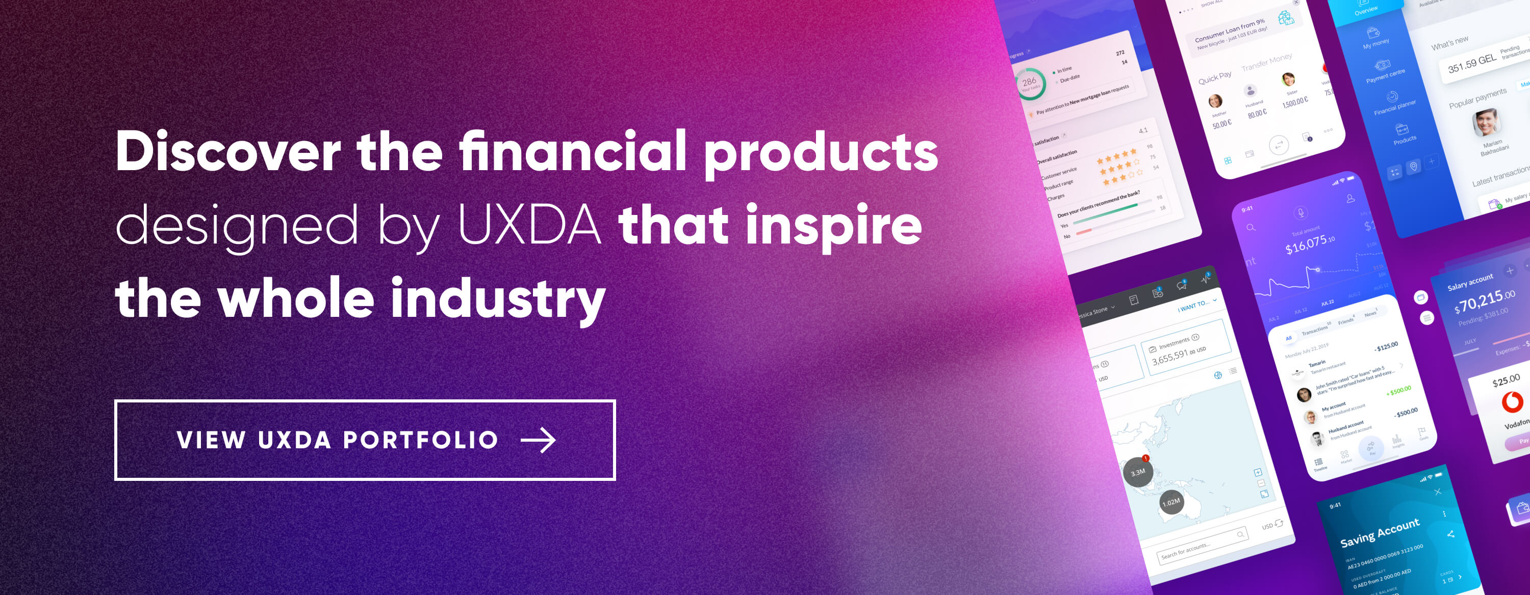 Uxda portfolio financial digital product inspire industry ux