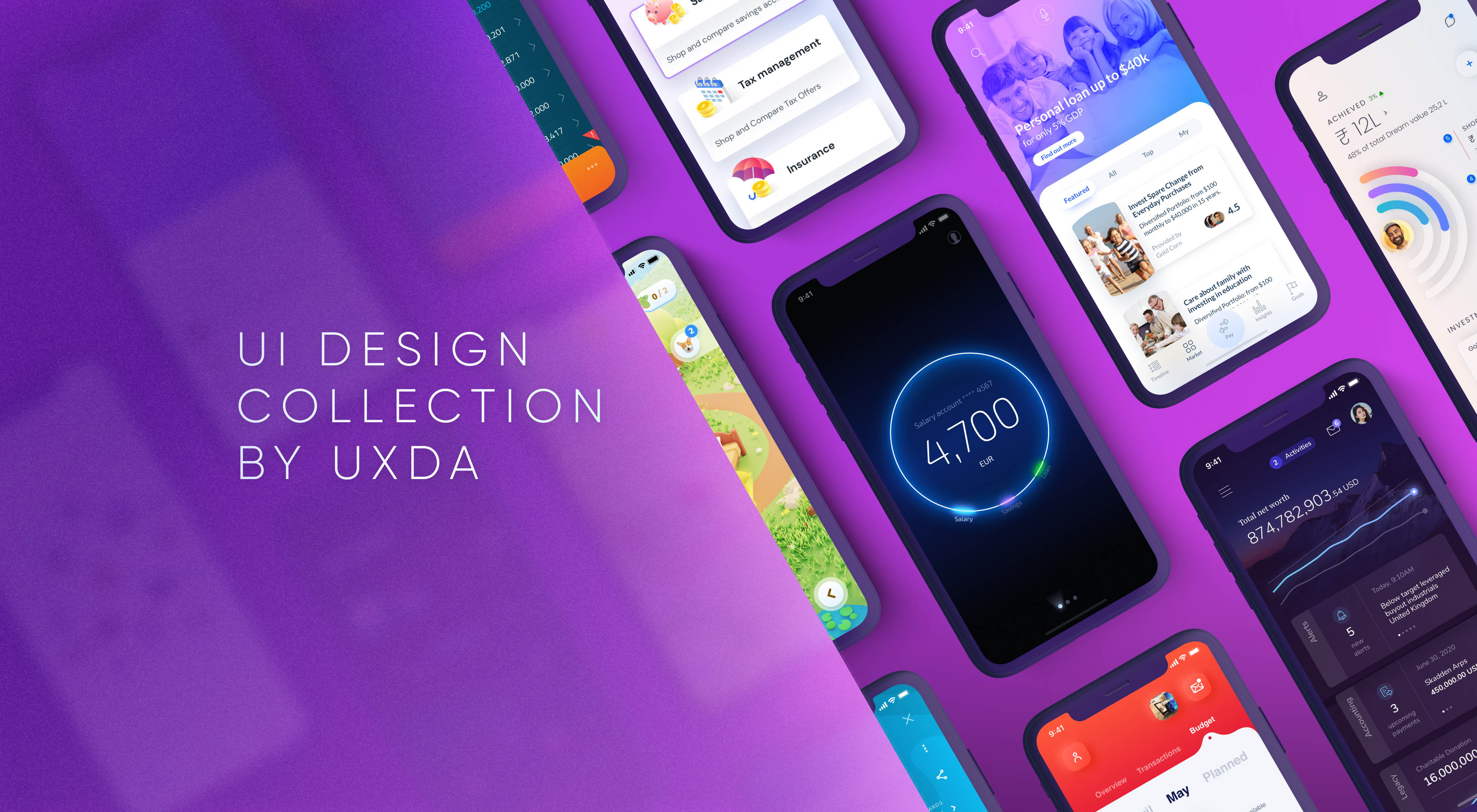 Finance Mobile App UI Design Collection by UXDA